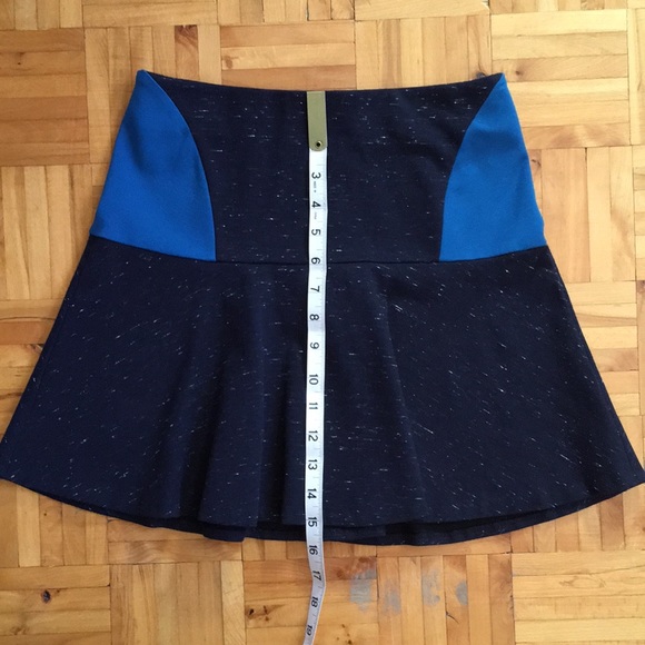 Wilfred skater flare two-tone blue mini skirt size 4 - Picture 5 of 9